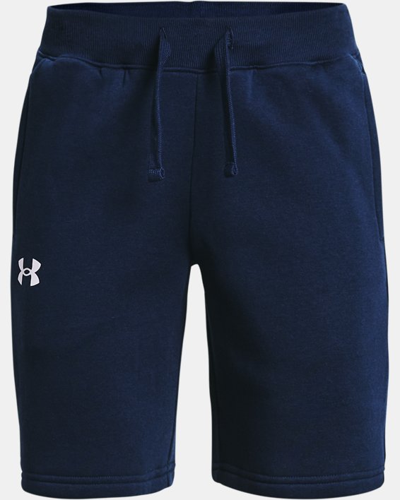Boys' UA Rival Cotton Shorts, Navy, pdpMainDesktop image number 0